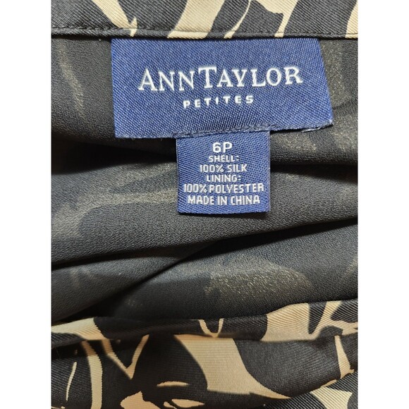 Ann Taylor Womens Vintage Tropical 100% Silk Floral Knee Length Skirt Size 6P - Picture 7 of 7